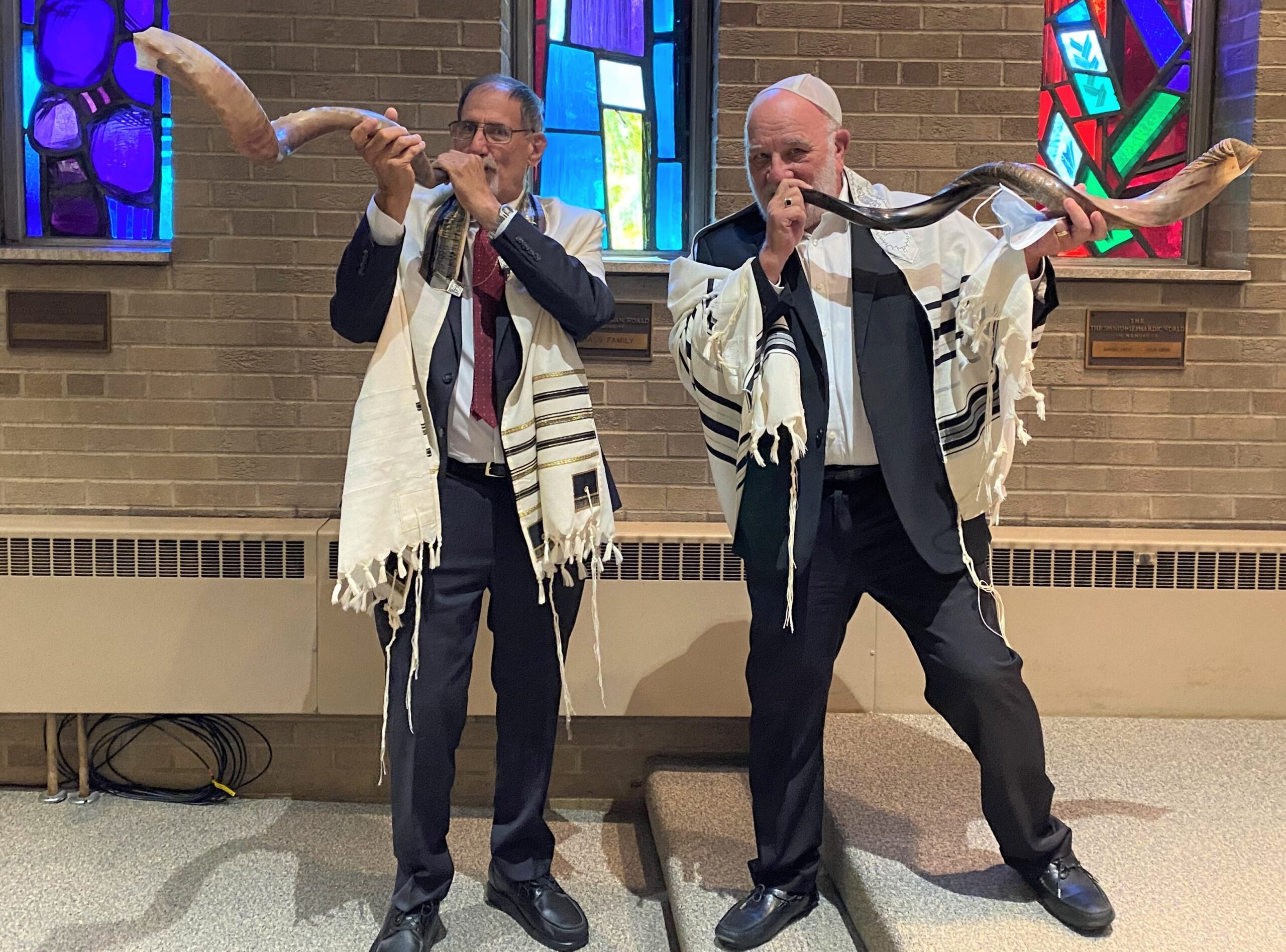 Norm Greenberg and Don Zelman shofar 2021 cropped tight