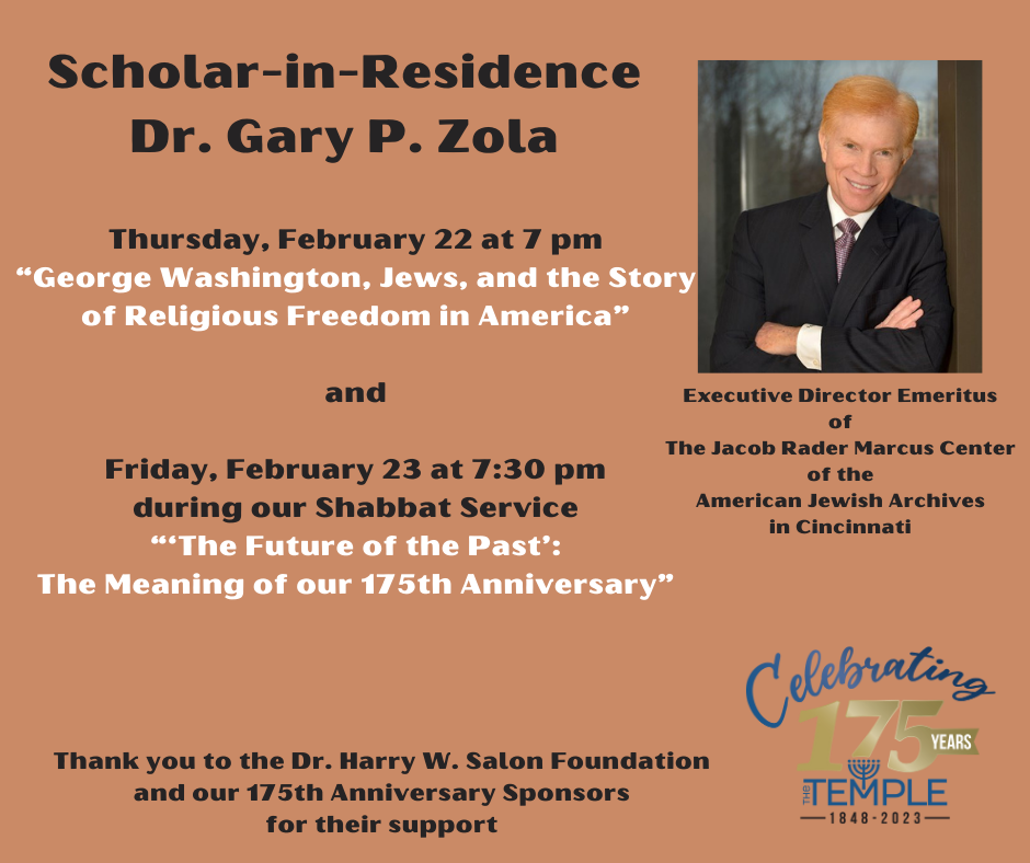 Dr Gary Zola Scholar in Residence 2024