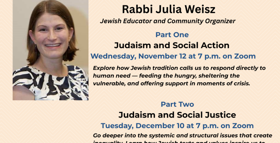 Judaism in Action From Social Justice to Social Action